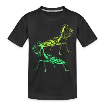 Insekt Wildtiere Gottesanbeterin Insekten Kinder - Kinder Premium Bio T-Shirt - Schwarz - Vorne