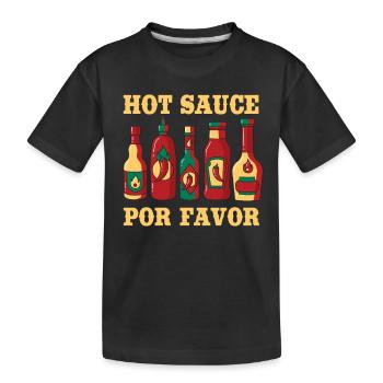 Sharp sauce - Kids' Premium Organic T-Shirt - black - Front