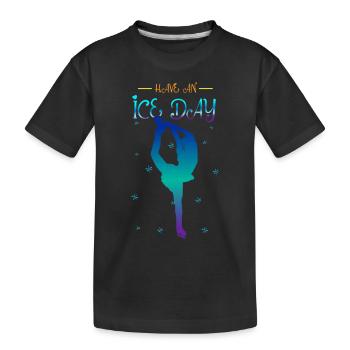 Schlittschuhlaufen, Schlittschuhlaufen - Kinder Premium Bio T-Shirt - Schwarz - Vorne