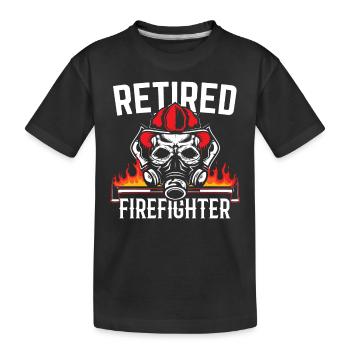 Pompier retraités - T-shirt bio Premium Enfant - noir - Devant