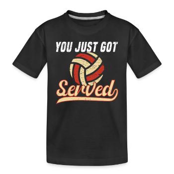 Volley-ball volleyballball balle terrain rétro - T-shirt bio Premium Enfant - noir - Devant