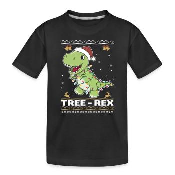 Tree-Rex lustiger Dinosaurier Wortspiel T-Rex - Kinder Premium Bio T-Shirt - Schwarz - Vorne