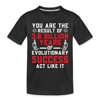 3 8 Millarden Evolution Biologe Biologie Bio Spruc - Kinder Premium Bio T-Shirt - Schwarz - Vorne