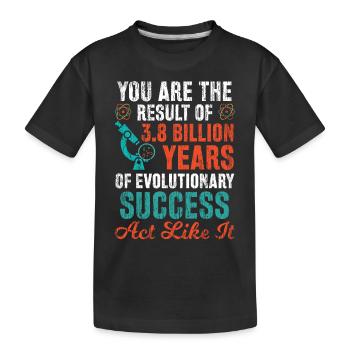3 8 billion evolution Biologist Biology Bio Spruc - Kids' Premium Organic T-Shirt - black - Front
