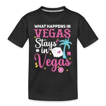 Was In Las Vegas Passiert Bleibt In Las Vegas - Kinder Premium Bio T-Shirt - Schwarz - Vorne