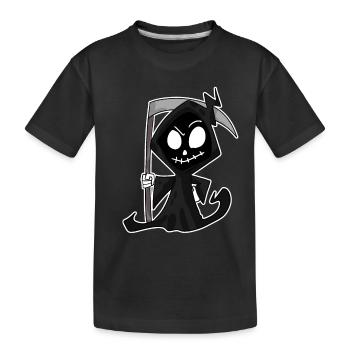 Grim Reaper with Scythe - Kids' Premium Organic T-Shirt - black - Front