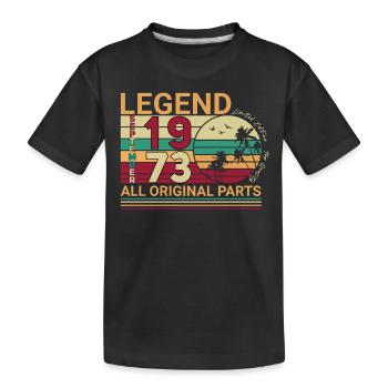 1973 En Septembre Rétro Cadeau - T-shirt bio Premium Enfant - noir - Devant