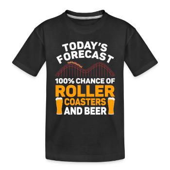 Roller Coaster Amusement Park Amusement Park - Kids' Premium Organic T-Shirt - black - Front