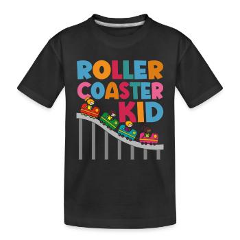 Roller Coaster Amusement Park Amusement Park - Kids' Premium Organic T-Shirt - black - Front