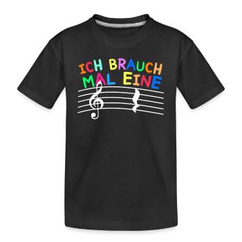 Klavier Piano Ich brauche eine Pause Geschenk - Kinder Premium Bio T-Shirt - Schwarz - Vorne