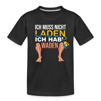 Lustiger Anti E-Bike Spruch Radfahrer Radsportler - Kinder Premium Bio T-Shirt - Schwarz - Vorne