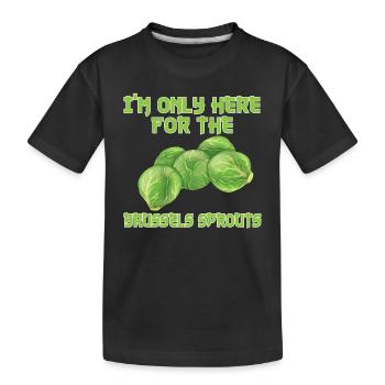 Funny Brussels sprouts gift - Kids' Premium Organic T-Shirt - black - Front