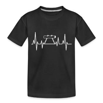 Gymnastics Pulse Gymnastics Gymnastics Gymnastics Club Floor Gymnastics - Kids' Premium Organic T-Shirt - black - Front