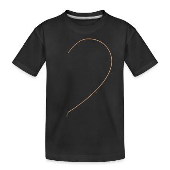 Coeur Brun Demi - T-shirt bio Premium Enfant - noir - Devant