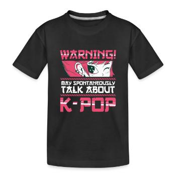 K-Pop - Kinder Premium Bio T-Shirt - Schwarz - Vorne