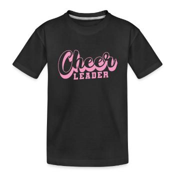 Cheer leader danser sport gymnastique encourager collège - T-shirt bio Premium Enfant - noir - Devant