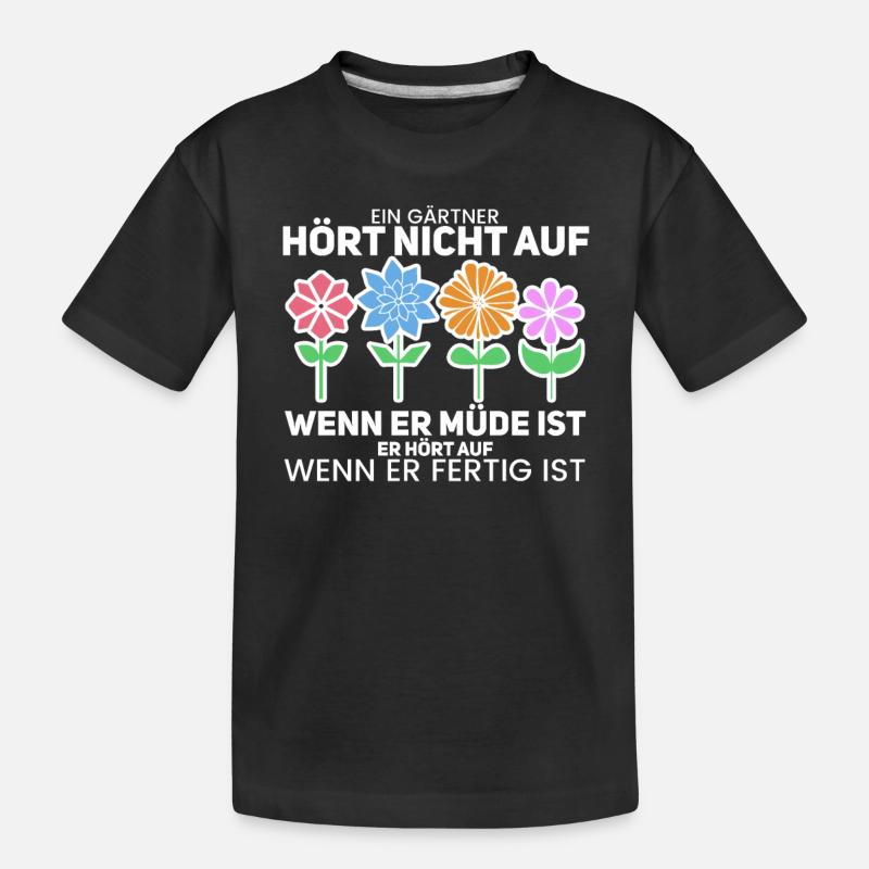 Gärtner - Kinder Premium Bio T-Shirt - Schwarz