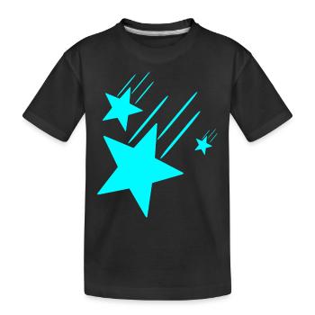 3 étoiles turquoise - T-shirt bio Premium Enfant - noir - Devant