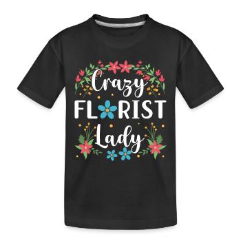 Blumen Gärtner Florist Floristik Floristin Blume - Kinder Premium Bio T-Shirt - Schwarz - Vorne
