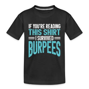 Burpees Gym exercice exercice haltérophile exercice - T-shirt bio Premium Enfant - noir - Devant