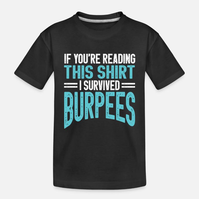 Burpees Gym exercice exercice haltérophile exercice - T-shirt bio Premium Enfant - noir