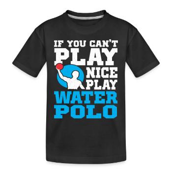Water polo swimming water sports water polo coach - Kids' Premium Organic T-Shirt - black - Front