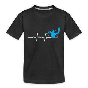 Water polo swimming water sports water polo coach - Kids' Premium Organic T-Shirt - black - Front
