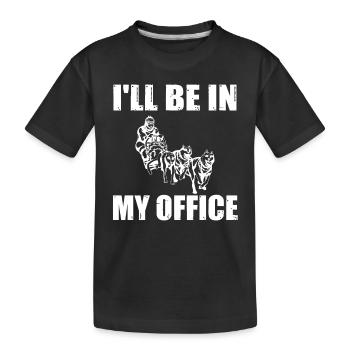 Cadeau de traîneau à chiens - T-shirt bio Premium Enfant - noir - Devant