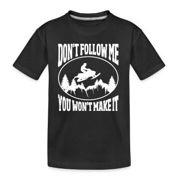 Cadeau de motoneige cool - T-shirt bio Premium Enfant - noir - Devant