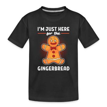 Je suis juste ici pour le pain d'épice homme en - T-shirt bio Premium Enfant - noir - Devant