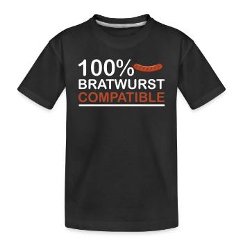 Bratwurst - Kinder Premium Bio T-Shirt - Schwarz - Vorne