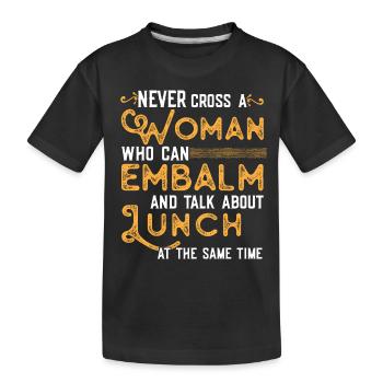 Drôle de dicton de pompes funèbres - T-shirt bio Premium Enfant - noir - Devant