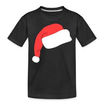 Lustige Nikolaus Mütze - Kinder Premium Bio T-Shirt - Schwarz - Vorne