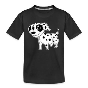 Chien de race dalmate - T-shirt bio Premium Enfant - noir - Devant