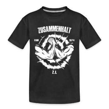 ZUSAMMENHALT 1974 FAM - Kinder Premium Bio T-Shirt - Schwarz - Vorne
