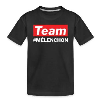 Votez Jean-Luc Mélenchon team président en 2022 - T-shirt bio Premium Enfant - noir - Devant