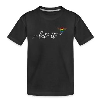 Süßes Bienen Imker Let It Bee LGBTQ Regenbogen - Kinder Premium Bio T-Shirt - Schwarz - Vorne