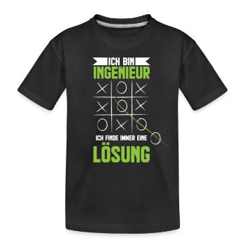 Ingenieur Engineer Beruf Job Karriere Spruch - Kinder Premium Bio T-Shirt - Schwarz - Vorne