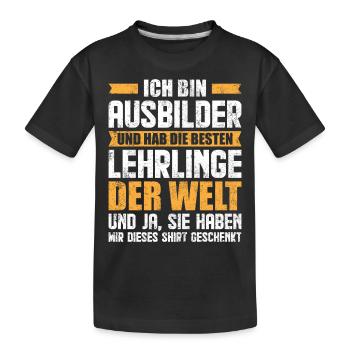 Ausbilder Jubiläum Geschenk - Kinder Premium Bio T-Shirt - Schwarz - Vorne