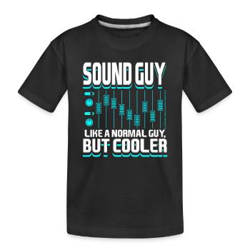 Sound Guy Like A Normal Guy But Coole Tontechniker - Kinder Premium Bio T-Shirt - Schwarz - Vorne
