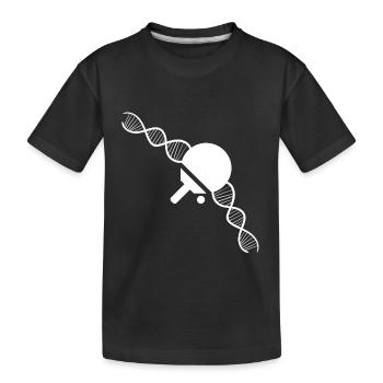 Table tennis table tennis bat Table tennis player - Kids' Premium Organic T-Shirt - black - Front
