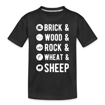 Witziges Schaf, Schafe nicht nur für Schäfer - Kinder Premium Bio T-Shirt - Schwarz - Vorne