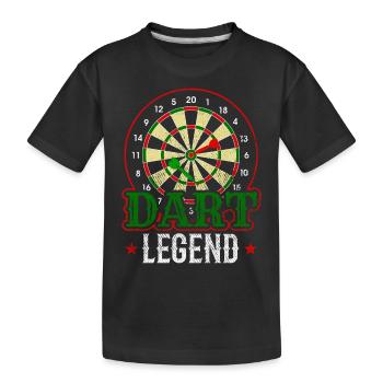 Dart Legend Joueur de fléchettes Bullseye - T-shirt bio Premium Enfant - noir - Devant
