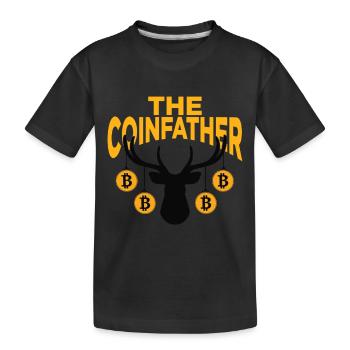 Noël que je souhaite pour Bitcoin - T-shirt bio Premium Enfant - noir - Devant