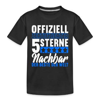 Nachbar Nachbarschaft Nachbarn - Kinder Premium Bio T-Shirt - Schwarz - Vorne