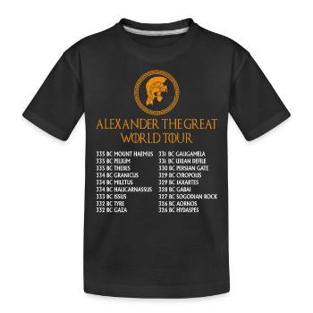 Histoire de la Grèce antique Alexandre le Grand - T-shirt bio Premium Enfant - noir - Devant