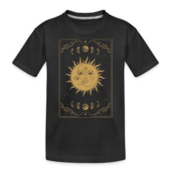 Aesthetic Tarot Sun Witch Sun Moon - Kids' Premium Organic T-Shirt - black - Front