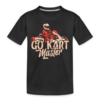 Go-cart - Kids' Premium Organic T-Shirt - black - Front