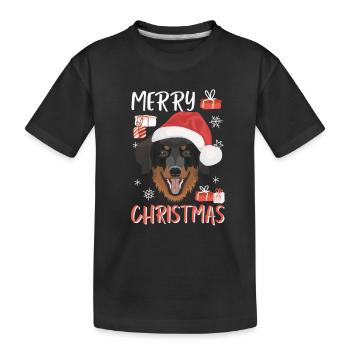 Hovawart Weihnachten - Kinder Premium Bio T-Shirt - Schwarz - Vorne