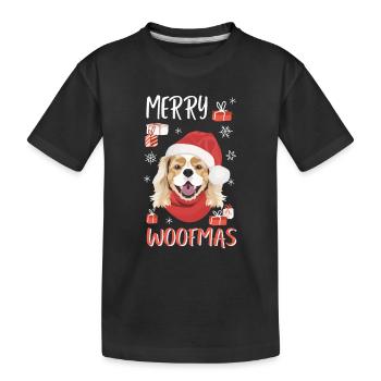 Cavalier King Charles Spaniel Christmas - Kids' Premium Organic T-Shirt - black - Front